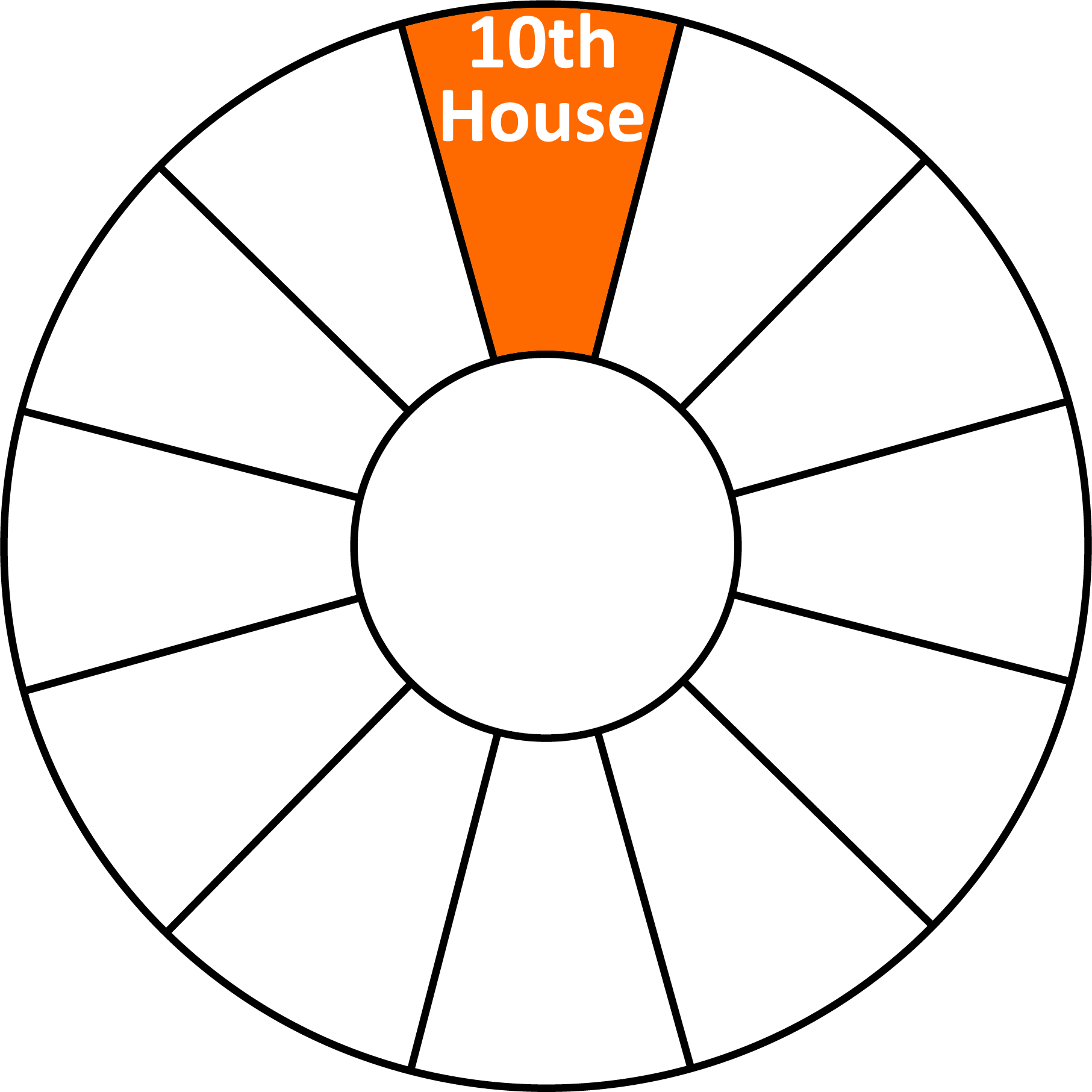 Astrology Wheel Chart 10th Whole Sign House